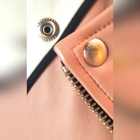 🔥Host Pick🔥NWT IRO women -size 42-leather moto Jacket-colorblock - Picture 9 of 15